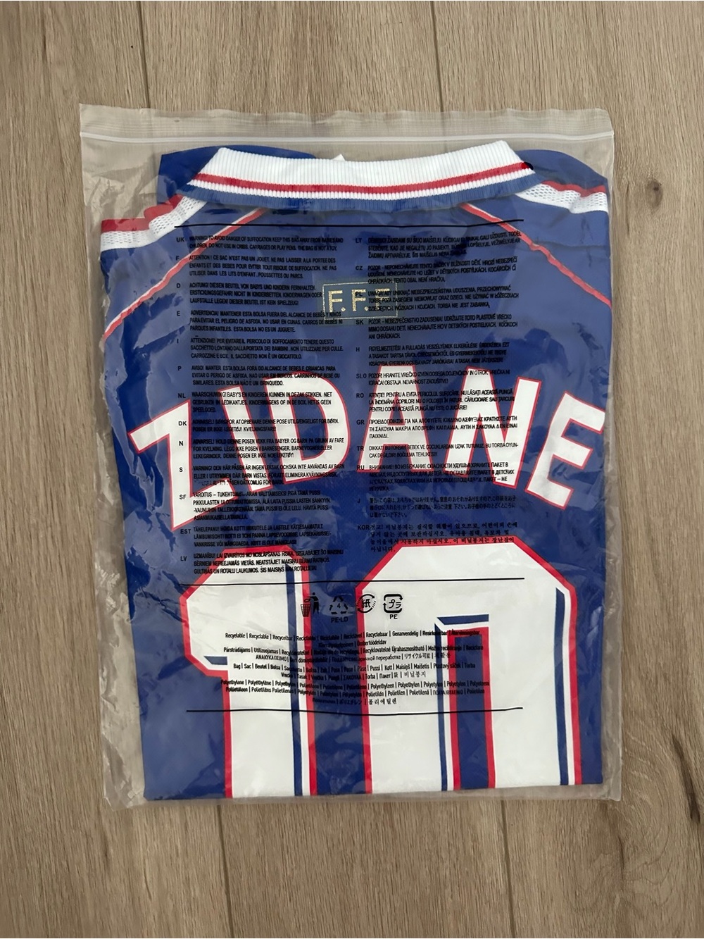 France Zinedine Zidane 1998 Final Blue Retro Soccer Jersey Regular Men Size - Picture 3 of 4
